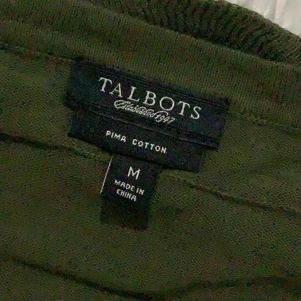 Talbots Green Ruffle Front Button Front 3/4 Sleev… - image 5